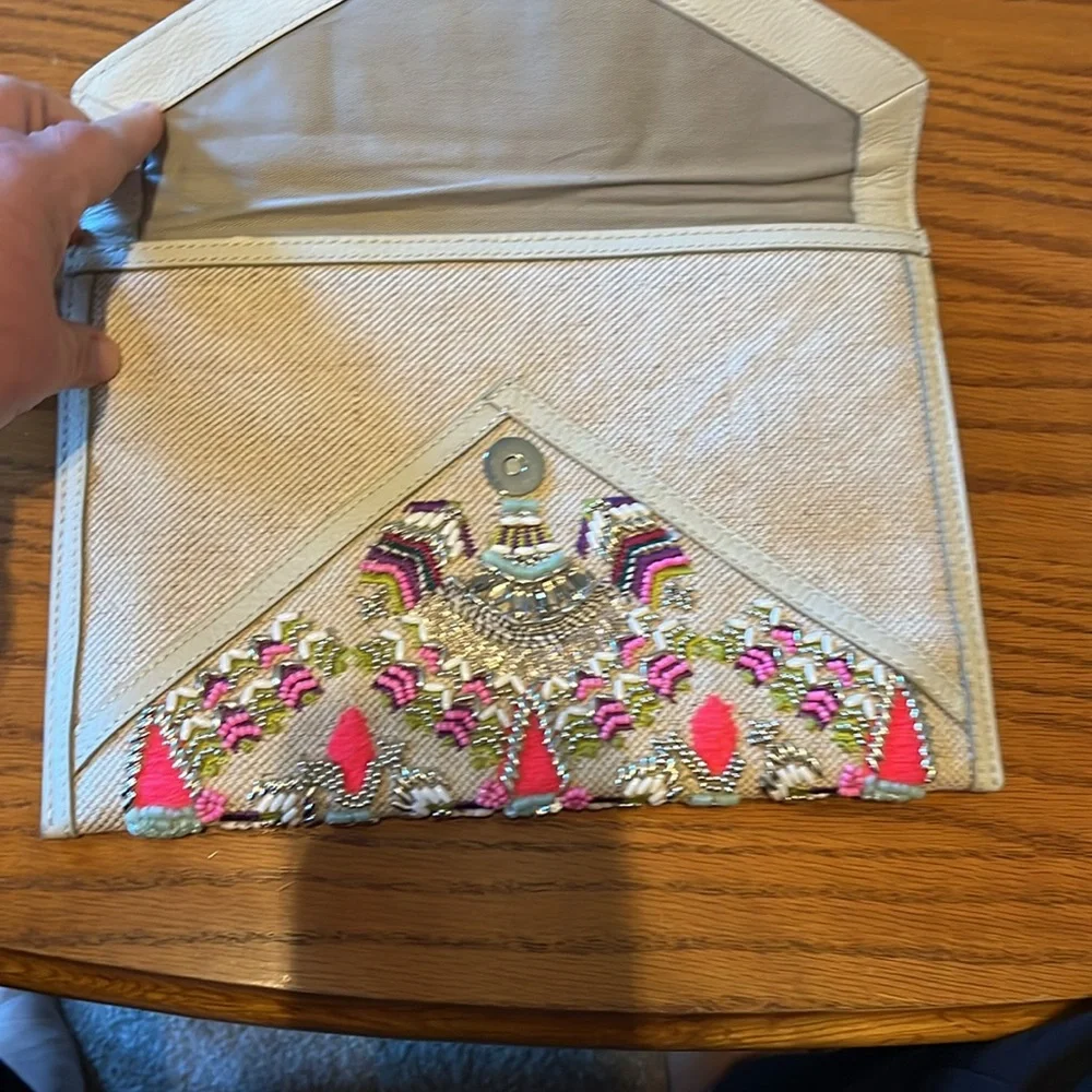 Beautiful new Beaded Envelope Clutch With Inside Pockets. Rebecca Minkoff - Picture 7 of 7